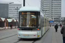 Bombardier Flexity Berlin (8006) auf der Linie M4 nach Falkenberg am 16.11.2014. Aufgenommen am Alexanderplatz.