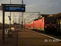 143 002-4 mit RE 4659 nach Roßla beim verlassen des Bf Nordhausen