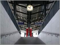 Erneuerte Personenunterf�hrung mit Rampen und Blechdach in Rorschach. (15.01.2007)