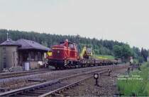 Noch ein Bild vom Einsatz der Museumslok im Bereich des Bw Hof 1987. Hier mit Az im Bf. Kirchenlamitz Ost an der Hauptbahn nach Regensburg. Erlaubnis zur Verwendung bei mir....