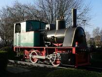 Ehemalige Werkslokomotive der Fa. Hegenscheid in Erkelenz, Hohenzollern Nr. 3650 aus dem Jahr 1919, vor dem Werksgel�nde als Denkmal aufgestellt. Dezember 2006