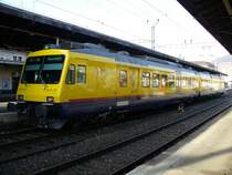 Triebwagen RBDe 4/4 560 131-5 mit Steuerwagen Bt 50 85 29-35 931-9 ( Le Train des Vignes ) im SBB Bahnhof von Vevey am 31.12.2006