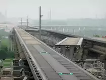 Transrapid-Strecke von Shanghai nach Pudong mit Weichen, 14.07.10 