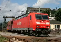 185 161 mit CFN 62647 (Bottrop S�d–Heilbronn Gbf) am 08.07.2011 in R�desheim (Rhein)