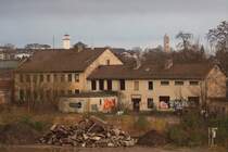 Das ehemalige Zollamt des Remscheider Bahnhofes. Bald nur noch Schutt und Asche