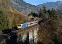 470 008 mit IC 592 am 29.11.2014 bei Bad Hofgastein. 