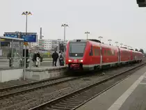 Doppeltraktion 612 am 17.12.2014 im Bahnhof von Aschersleben nach Goslar