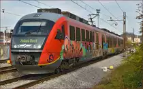 SŽ 312-138 fährt durch Maribor-Tabor Richtung Zidani Most. /11.11.2014