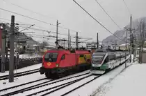 1116.065 + 4024.088 Ec 163 + R 5450 S 5 in Innsbruck Westbf 27.12.14  