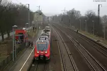 442 624-3 als RB22 (RB 28818) von Potsdam Griebnitzsee nach Königs Wusterhausen in Saarmund. 06.01.2015