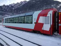 RhB - Personenwagen 2 Kl. Bp 2536 im Bahnhof Chur am 02.01.2015