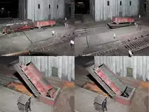 Jürgen Brockauf mit  Kohlengrube Carl-Alexander , Entladung eines offenen Kohle-Güterwagens (im Uhrzeigesinn):
Eine BR 81 bringt den Wagen auf die Rampe, die Rampe wird angehoben, und schließlich entleert sich die Kohle über die klappbare Rückwand des Wagens.

Internationale Modellbahnausstellung der IGM Kaarst, 23.02.2013 