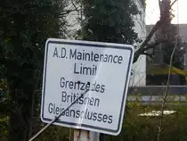 Altes Grenzschild des britschen Anschlussgleises in Mönchengladbach Rheindahlen. Heute ist das Anschlussgleis zu Holt 1 stillgelegt.

Mönchengladbach Rheindahlen 17.01.2015