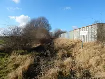 Blick auf ein altes Anschlussgleis in Mönchengladbach Rheindahlen. Links war ein Stumpfgleis, dort wurde nie ein Gleis angeschlossen.  

Mönchengladbach Rheindahlen 17.01.2015