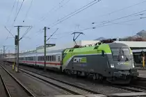 ÖBB 1116 142 am 15.2.14 mit einem IC beim Halt in Hannover Hbf.