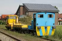 “Georg” (Henschel, Baujahr: 1951, Fabriksnummer: 2273) der Museumseisenbahn Friesoythe-Cloppenburg e.V. auf Bahnhof Bösel am 22-8-2014.