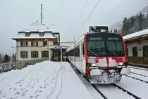 SBB ABt 50 85 39-43 812-9, Travys Inova 50 85 29-43 384-1 und Travys RBDe 560 384-0 als Regio 6021 in Vallorbe, 27.12.2014.