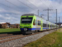 BLS - Regio nach Thun unterwegs bei Lyssach am 10.01.2015