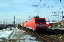 Am  24.01.2015 kam die 189 003-7 von der DB aus Richtung Wittenberge nach Stendal und fuhr weiter in Richtung Berlin.