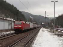 152 059-2 zu sehen am 24.01.15 in Probstzella.