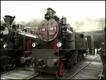 ÖGEG 77.28 (ex BBÖ 629.43) im International K.u.K. Dampfloktreffen im Eisenbahnmuseum Luzná u Rakovníka (CZ) am 22.06 2013. Ein Experiment bei der Bildbearbeitung