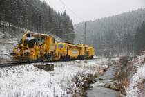 SSP 110 SW Hartung Bau im Frankenwald bei Steinbach am Wald am 23.01.2015.