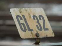 Nahaufnahme des Gleisschildes auf den Prellbock in Duisburg Entenfang.

Duisburg Entenfang 28.12.2014