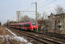 1.2.2015 Röntgental. RB 24 mit 442 815 + 315 Richtung Bernau