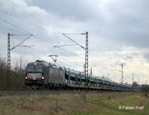 193 859 für PCT Altmann mit dem DGS 59770 (einem ARS Altmann) von München Milbertshofen nach Bremen Rbf (Baf) am 31.01.2015 bei Thüngersheim