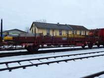 Kgs 23 88(B-STLB)3329229-4; mit einer Ladung Baumaterial eingereiht im GZ75855, kurz vor der Abfahrt vom Bhf. Ried; 150130