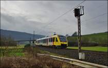 VT 272-2 auf Sonderfahrt der HLB Bahn passierte am 28.01.15 Hermannspiegel.