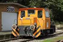 7890 (Schöma, Baujahr: 1982, Fabriksnummer: 4501) der Bremer Lagerhaus-Gesellschaft Getreideanalge auf Bahnhof Bösel am 22-8-2014.