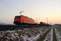 189 009-4 DB Schenker Rail bei Reundorf am 06.02.2015.