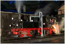 Heizhausszene in Jöhstadt am Abend des 27.Sept 2014.