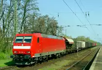 185 153 mit IRC 51027 (Maschen Rbf–Bebra Rbf) am 24.04.2005 in Ehlershausen