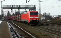 Am 05.02.2015 kam die 152 062-6 von der DB aus Richtung Braunschweig nach Niederndodeleben und fuhr weiter in Richtung Magdeburg .