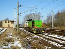 Am 06.02.2015 Rangierfahrt von der 277 101-2 von der SETG bei Borstel bei Stendal .