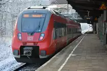 442 127 (Talent 2) fährt am 31.01.2015 auf der RB 22 (RB 28852) nach Michendorf. Aufgenommen Potsdam Pirschheide unterer Bahnhof. 