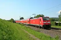146 228-2 mit einem RE von Offenburg �ber Freiburg (Breisgau) Hbf nach Schliengen am Nachmittag des 01.08.14 n�rdlich von Kollmarsreute.