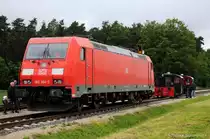 185 384 (91 80 6185 384-5 D-DB) Ausstellung im Bahnhof Schlierferheide am 02.06.2013 zum Jubiläum 125 Jahre Sulztalbahn