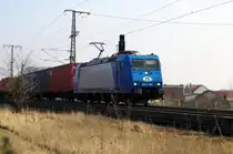 Am 19.02.2015 kam die 185 CL 004 von der ITL aus Richtung Stendal und fuhr nach Salzwedel .