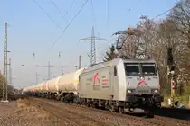 TXL 185 537 am 10.3.14 mit einem Gaskesselzug in Ratingen-Lintorf.