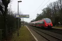 Ein Nachschuss von der Hamsterbacke 442 708 DB  fährt als RB82 von Wittlich-Hbf nach Perl und fährt in Sehlem ein in Richtung Trier. 
Bei Nebelwolken am Kalten Mittag vom 16.2.2015.