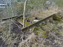 Die Natur hebt alles aus den Gleisen selbst die Gleise. Gesehen am Südrand des Bahnhofes Nordhausen 21.02.2015.