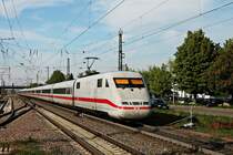 Nachschuss auf 401 084-9  Bruchsal  am 17.04.2014 in Müllheim (Baden) als ICE 274 (Basel SBB - Berlin Ostbahnhof).