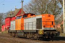 LaS 203 012 (ex hvle V160.01) am 11.3.14 als Lz in Ratingen-Lintorf.
