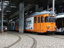 Im Rahmen einer IGN Sonderfahrt konnte ich in Heidelberg Betriebshof den Artbeitswagen 200 am 22.02.15 fotografieren