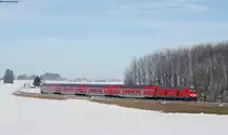 245 006-2 mit dem RE 57506 (München Hbf-Füssen) bei Seeg 19.2.15