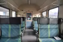 Blick in ein Wagenende Sitzabteil des 22-34 379 Bnrz 436.0 im OFV/Hannover-Design des Fußballsonderzug. (Ludwigshafen (Rhein), 24.10.14)