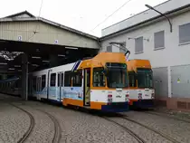 Im Rahmen einer IGN Sonderfahrt konnte ich in Heidelberg Betriebshof die RNV Düwag M8C 3254 und 3251 am 22.02.15 fotografieren